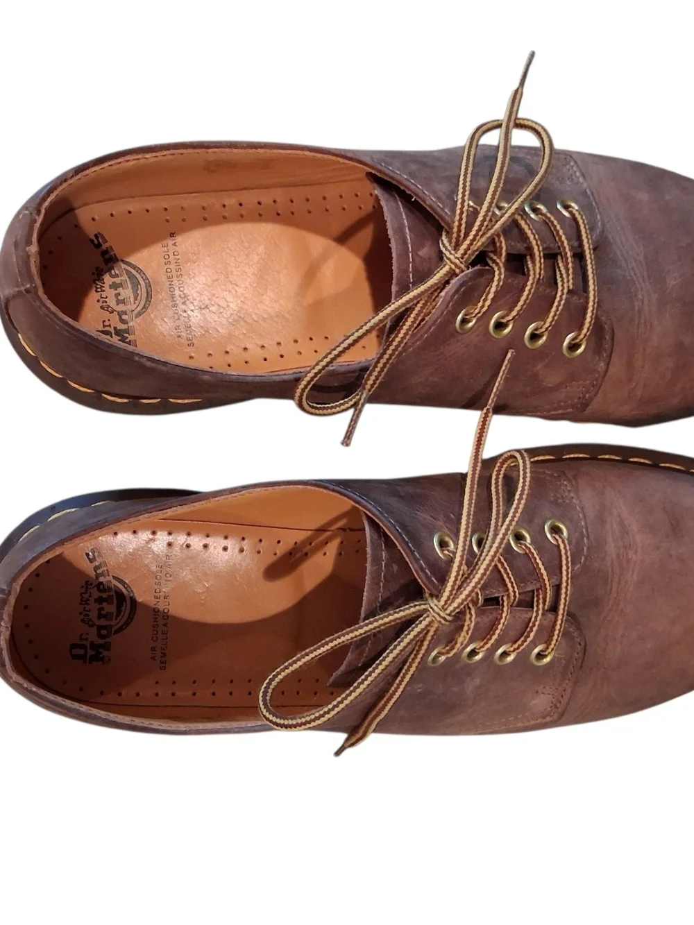 Doc Marten Brown Leather Lace-Up 1561 Shoes Size 12